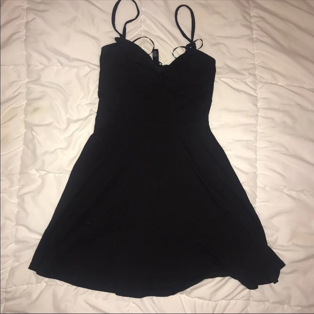 f21 black knot dress
